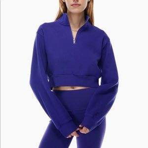 MATCHING SET Aritizia TNA COZY FLEECE SWEAT shirt and pants (GD electric purple)
